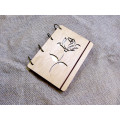 Блокнот А6 "Троянда" з фанери на кільцях. Записна книжка. Альбом для малювання. Щоденник.