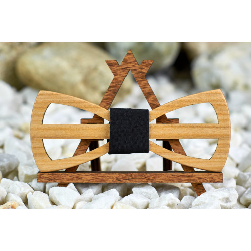 Краватка-метелик "Ажурна" з натурального дерева