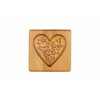 Пряничная дошка Серденька в сердечку 10 * 10 * 2см (дошка для друкованого пряника) дерев'яна