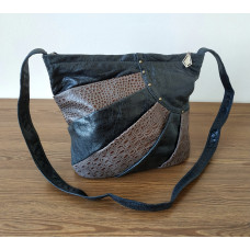 Сумка з натуральної шкіри, модель №1 з 6 кишенями