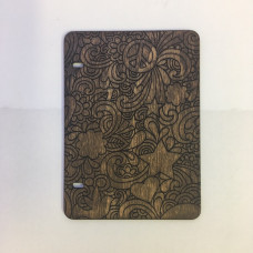 Блокнот деревяний Хіпі обкладинка з фанери формат А7 на кільцях