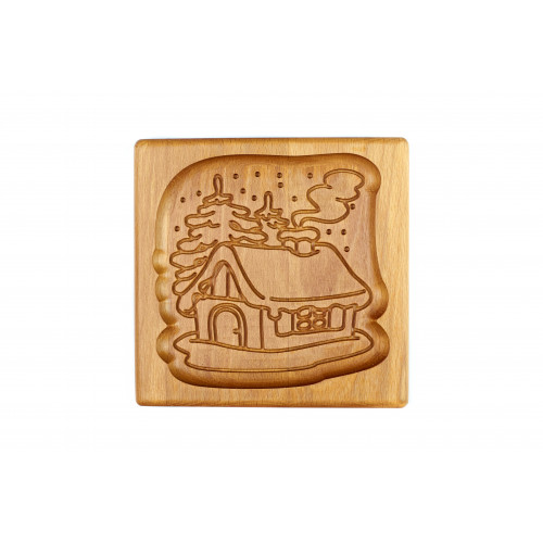 Пряничная дошка Будинок в лісі 16 * 15 (дошка для друкованого пряника) дерев'яна
