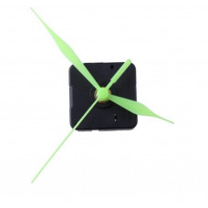 Настінний годинниковий механізм без вушка зі стрілками  які світяться у темряві зеленого кольору маленький