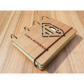 Блокнот А6 "Superman" з натурального дерева на кільцях. Записна книжка. Альбом для малювання. Щоденник.