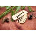 Гребінь з натурального дерева "Ключ" в холдері для бороди та волосся