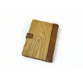 Блокнот з натурального дерева в поєднанні зі шкірою "Flower"      
