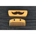 Гребінь з натурального дерева міні "Вуса" в холдері для бороди та волосся