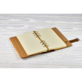Блокнот з натурального дерева в поєднанні з шкірою "Work Hard Dream Big" на магнітній застібці